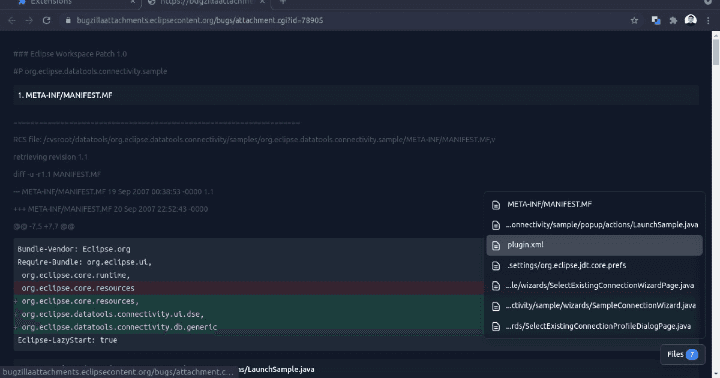 Screenshot of ecdiff